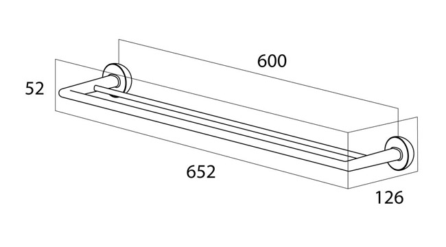 Tiger Cooper Wieszak podwójny 65,2 cm na ręcznik kąpielowy (800560)